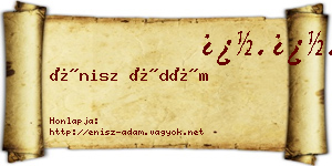 Énisz Ádám névjegykártya
